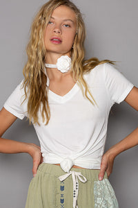 Basic Short Sleeve V Neck Tee