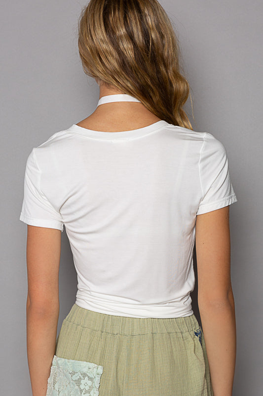 Basic Short Sleeve V Neck Tee