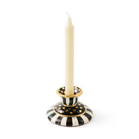 Courtly Check Small Ceramic Candlestick