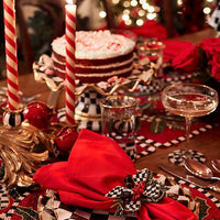 Courtly Check Ceramic Fluted Cake Stand