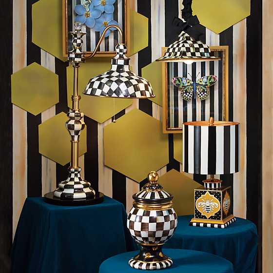 Courtly Check Ceramic Globe Canister