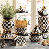 Courtly Check Ceramic Globe Canister