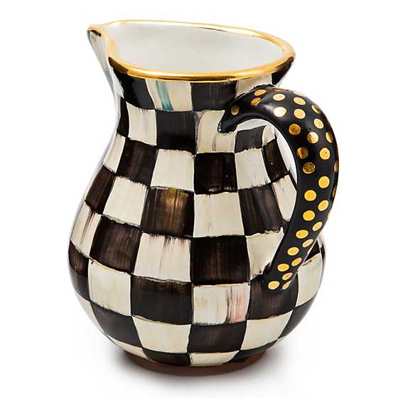 Courtly Check Ceramic Portly Pitcher