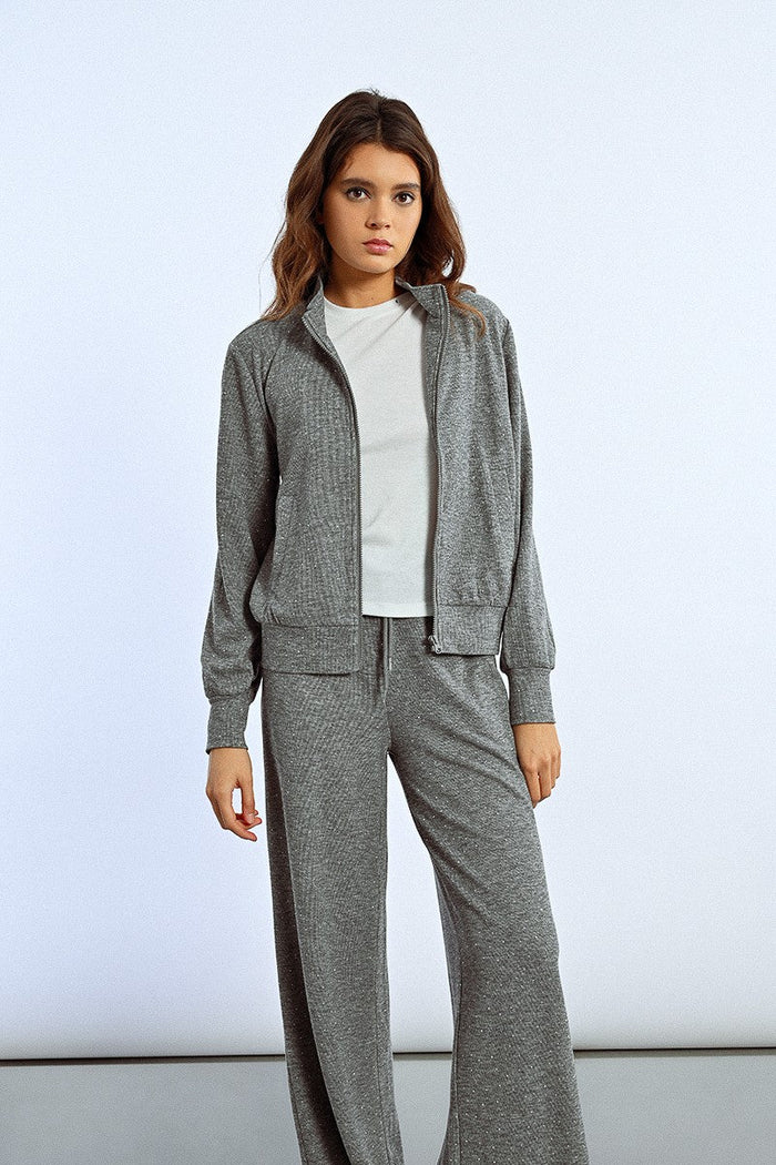 Bomber Jacket Studded With Rhinestones