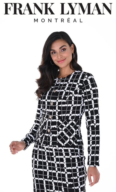 Short Black And White Button Down Jacket