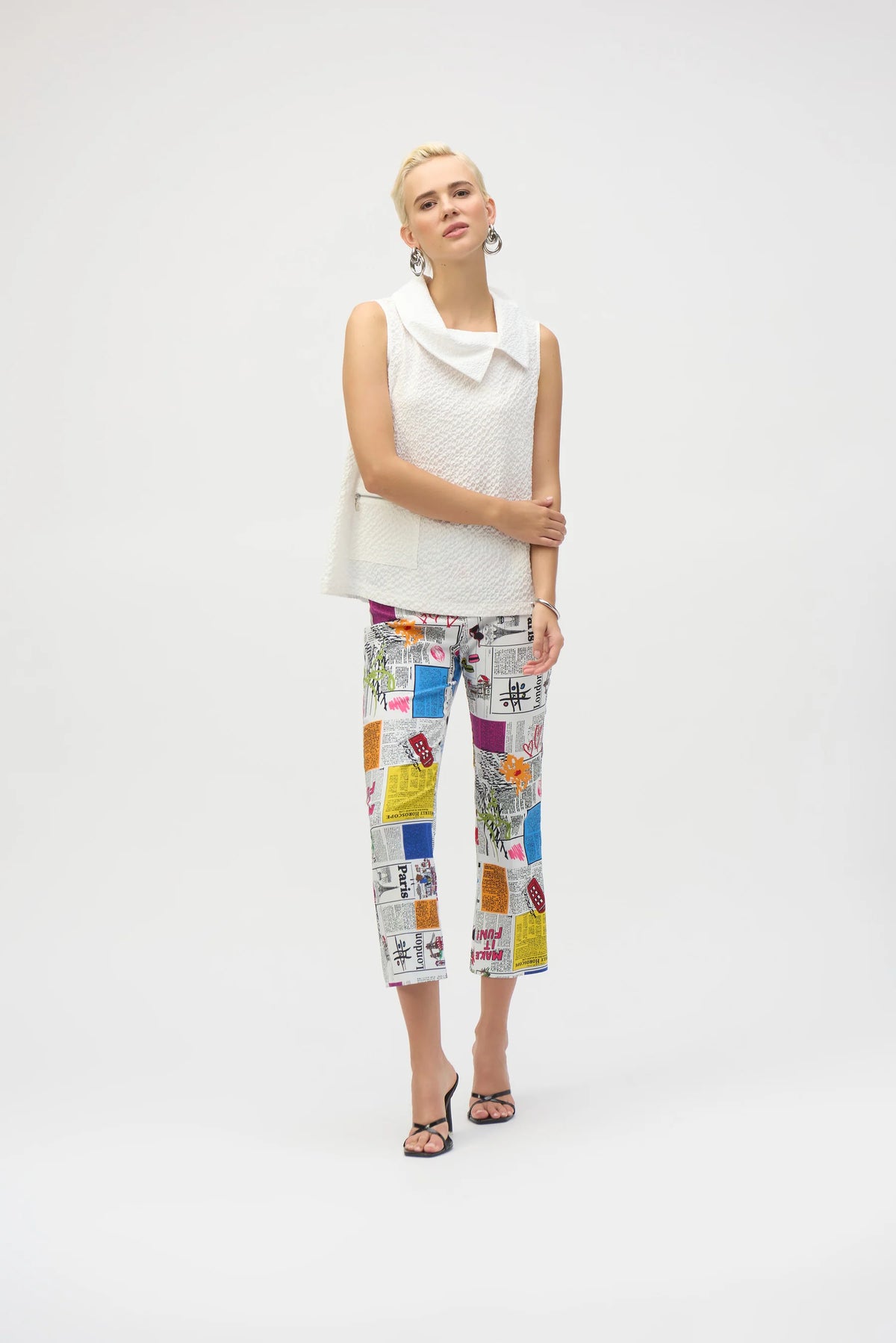 Seersucker Sleeveless Straight Top