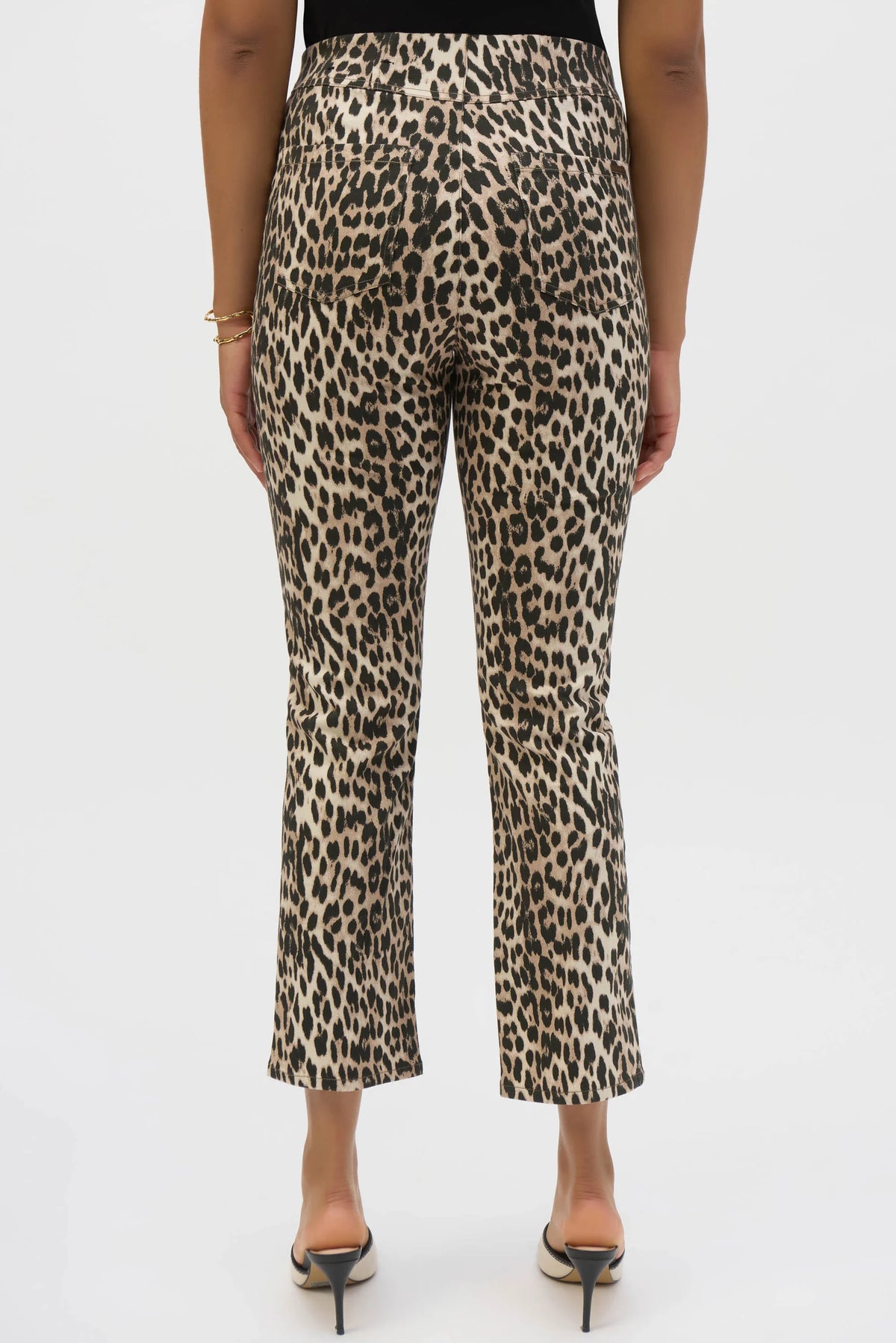 Straight Leg Leopard Print Jeans
