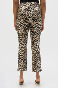 Straight Leg Leopard Print Jeans