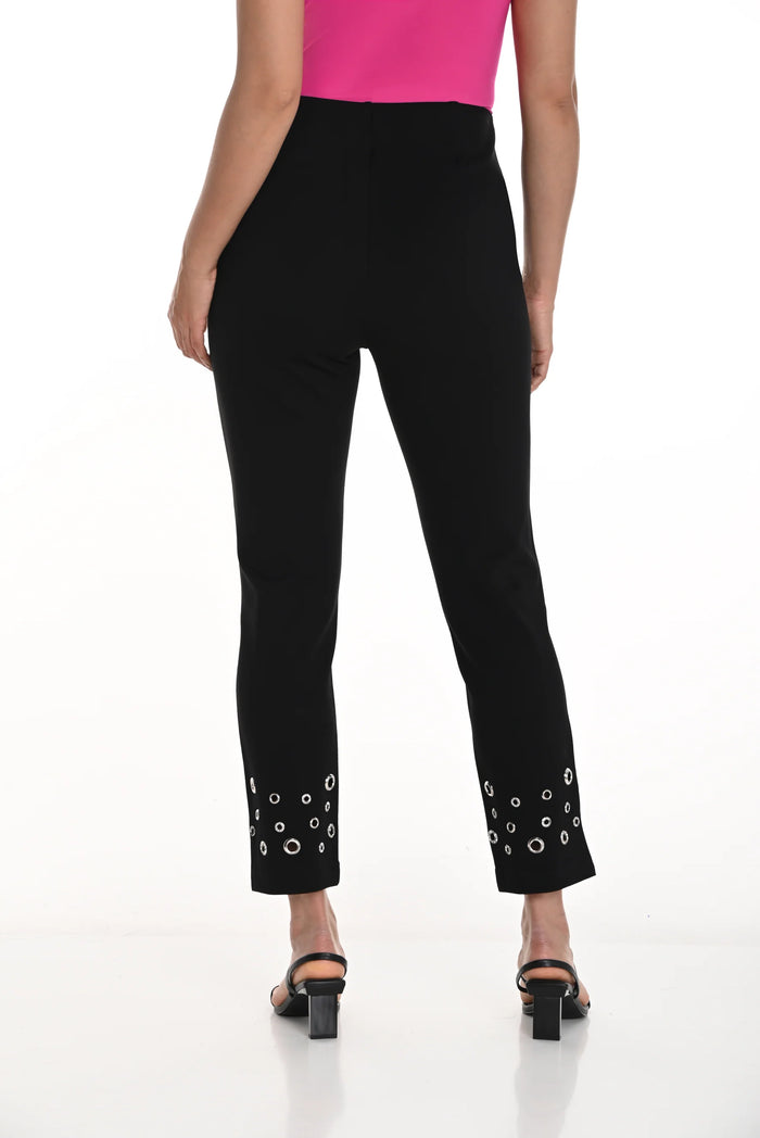 Grommet Detail Ankle Pants