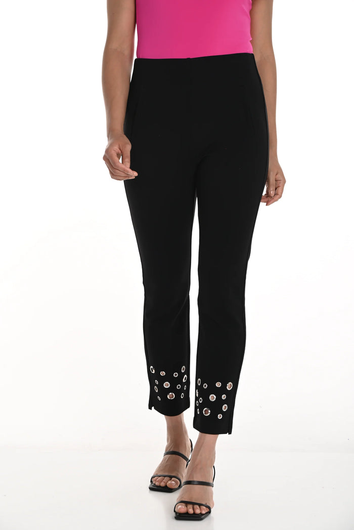 Grommet Detail Ankle Pants