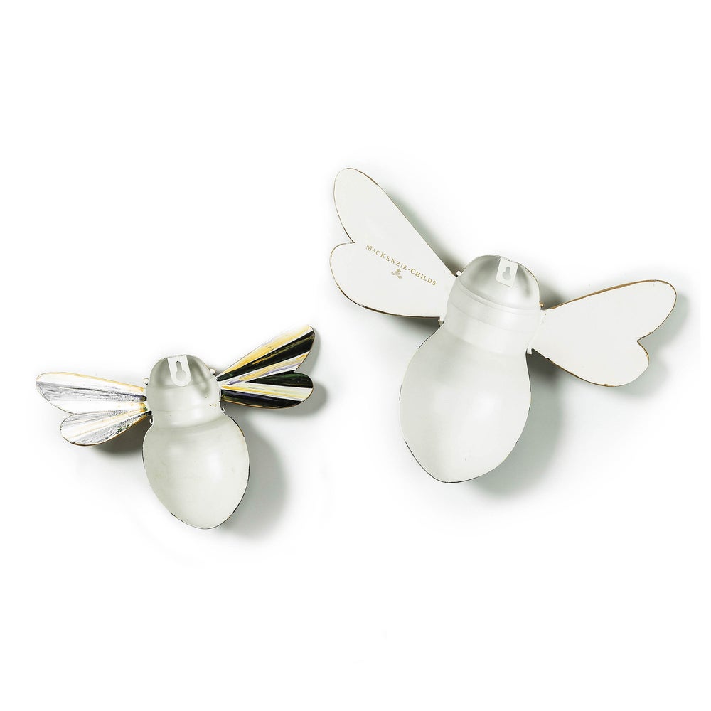 Courtly Check Outdoor Bee Wall Decor, Set of 2