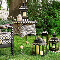 Courtly Stripe Large Candle Lantern