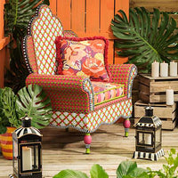 Courtly Stripe Large Candle Lantern