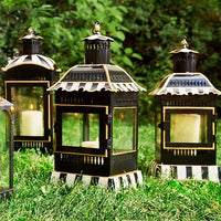 Courtly Stripe Large Candle Lantern