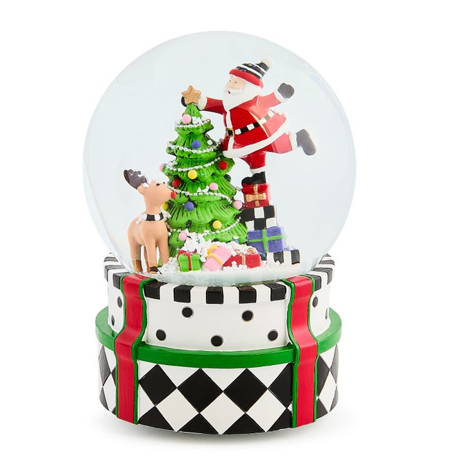 Candy Cottage Nutcracker Snow Globe