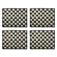 Black Sinamay Placemats, Set of 4