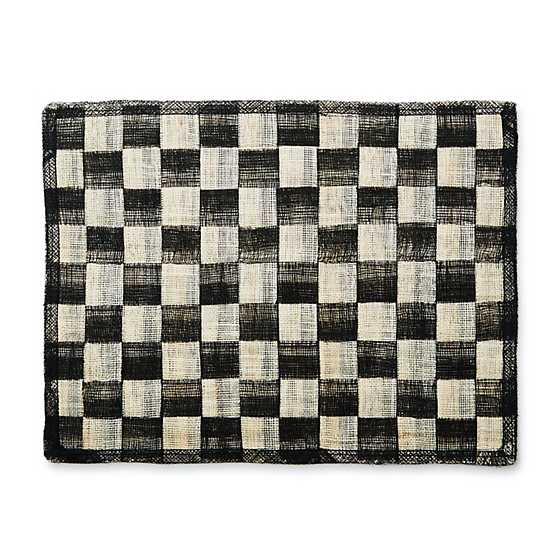 Black Sinamay Placemats, Set of 4