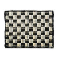 Black Sinamay Placemats, Set of 4