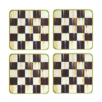 Courtly Check Cork Back Coasters, Set of 4