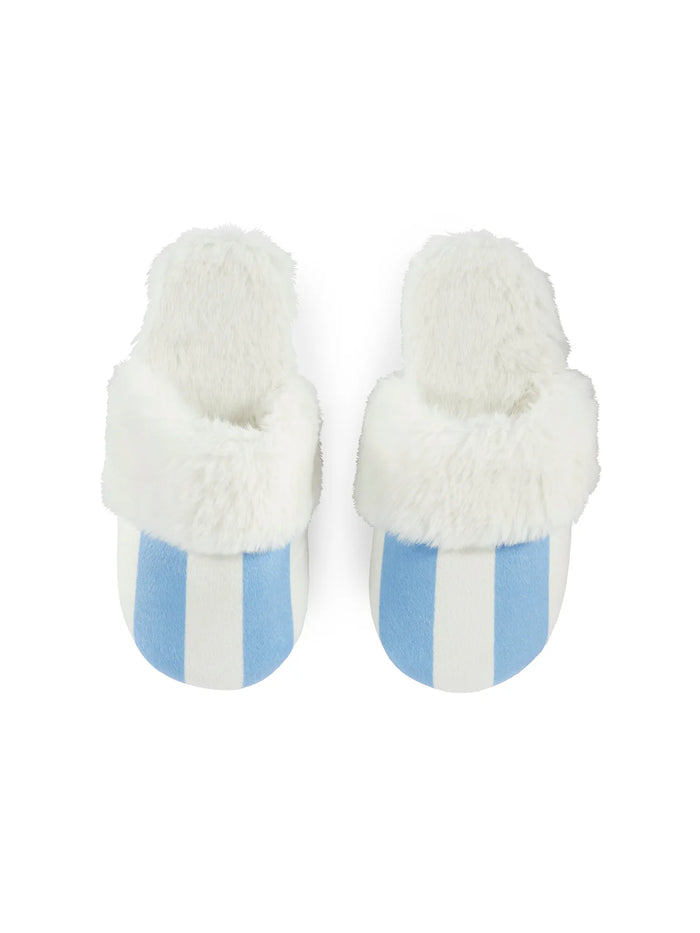 Helena Stripe Slippers, Sky