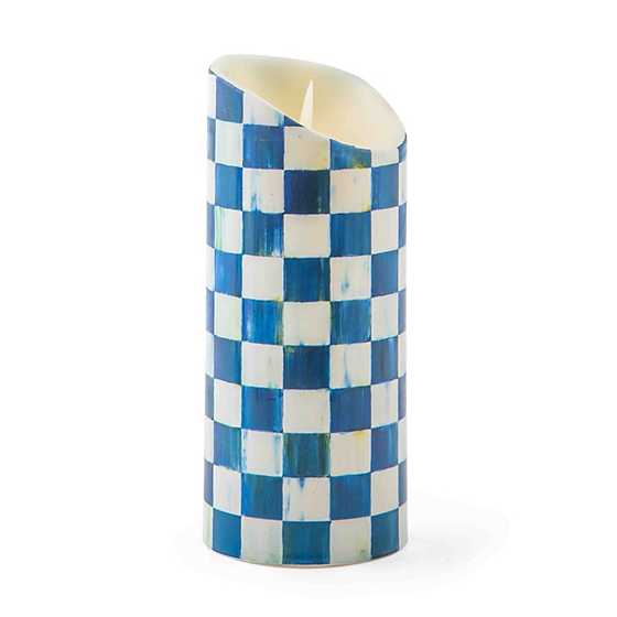 Royal Check Flicker 7" Pillar Candle