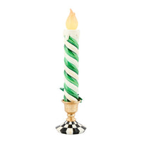 Check It Out Green Illuminated Retro Candle