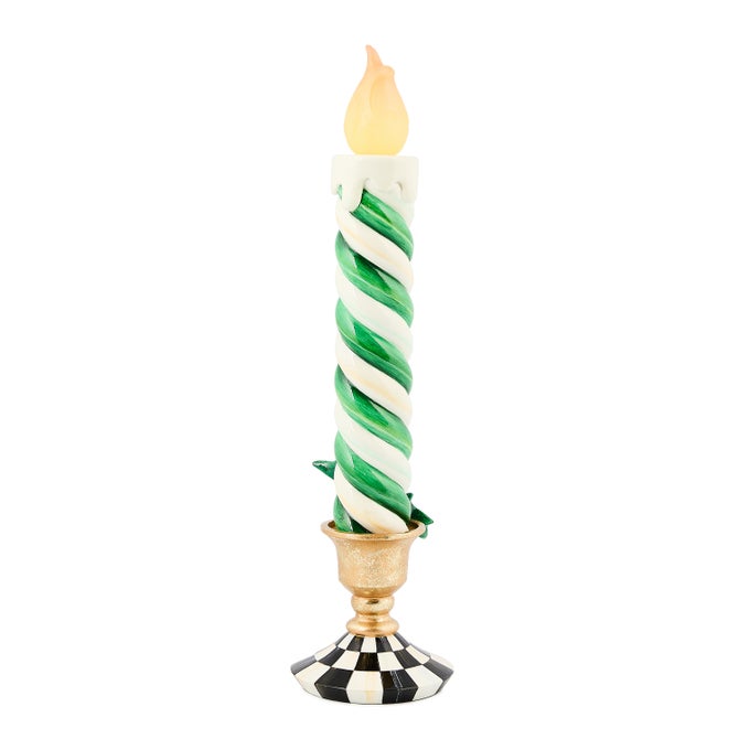 Check It Out Green Illuminated Retro Candle