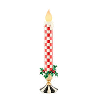 Check It Out Red Illuminated Retro Candle