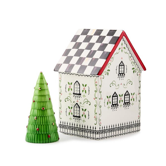 Holly Village Illuminated Ceramic House