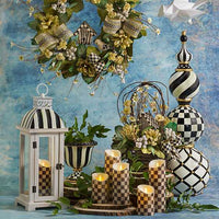 Courtly Check Pedestal Tabletop Urn