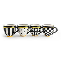 Courtly Mugs, Set of 4