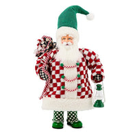 Check It Out Small Fabric Santa