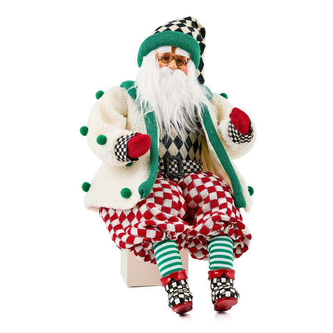 Check It Out Jovial Fabric Santa