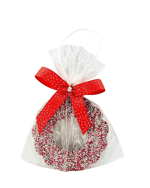 Red Christmas Wreath Chocolate Ornament