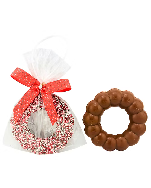 Red Christmas Wreath Chocolate Ornament