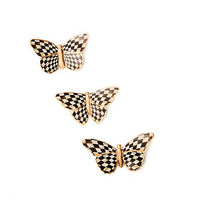 Courtly Check Butterfly Magnets, Set of 3