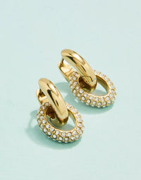 Wexford Harbour Convertible Hoop Earrings Crystal