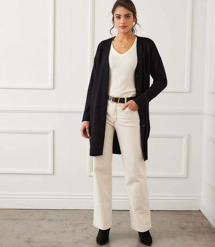 Long Sleeve Shirttail Cardigan