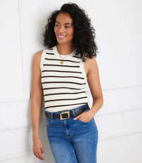 Ribbed Stripe Sweater Tank