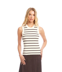 Ribbed Stripe Sweater Tank