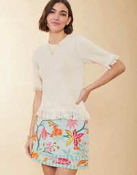 Marla Fringe Skort Richmond Hill Honeysuckle Seafoam