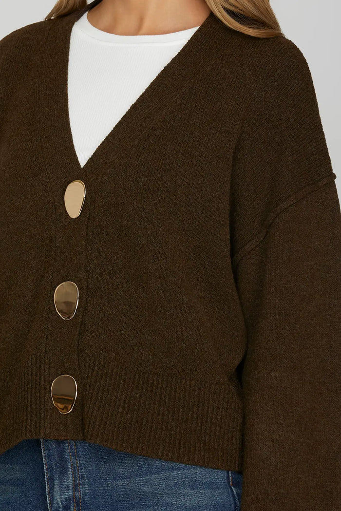 LONG SLEEVE BUTTON DOWN KNIT SWEATER CARDIGAN
