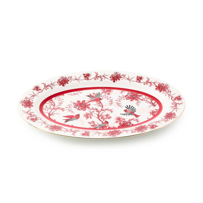 Cardinal Toile Oval Platter
