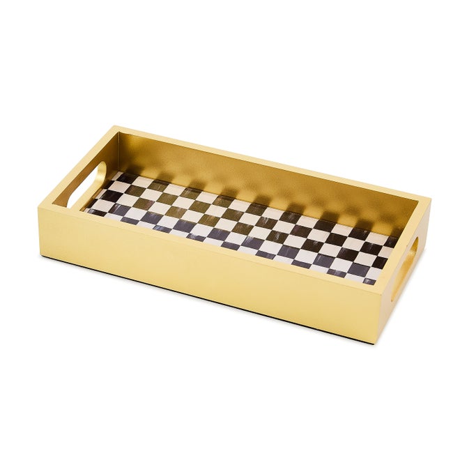 Courtly Check Glass Vanity Tray