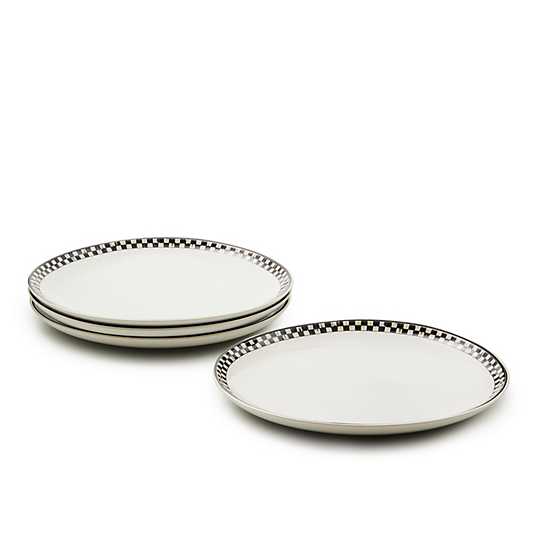 Courtly Check Everyday Dinner Plates, Set of 4