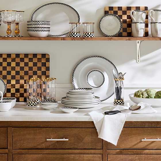 Courtly Check Everyday Lunch Plates, Set of 4