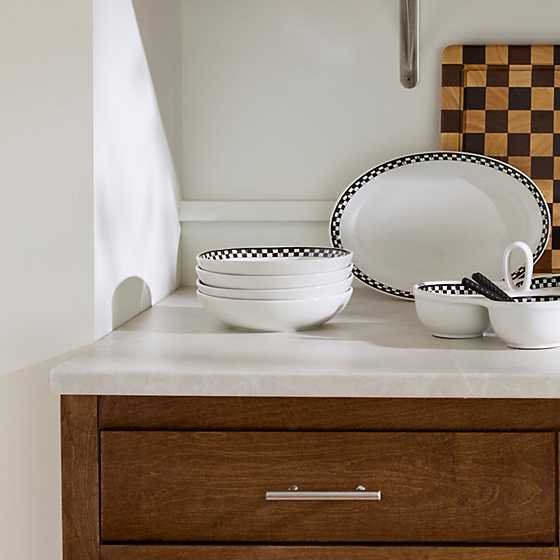 Courtly Check Everyday Pasta Bowls, Set of 4