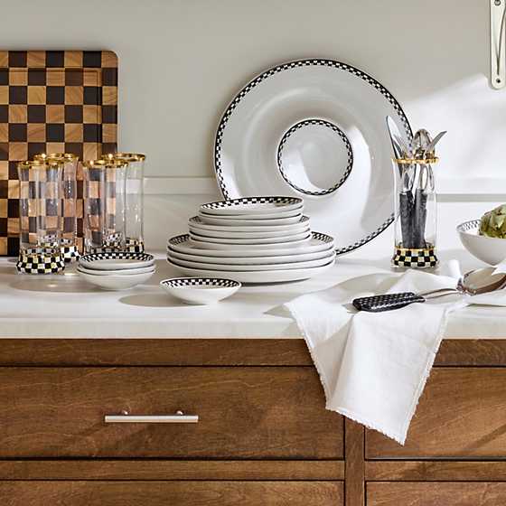 Courtly Check Everyday Dinner Plates, Set of 4