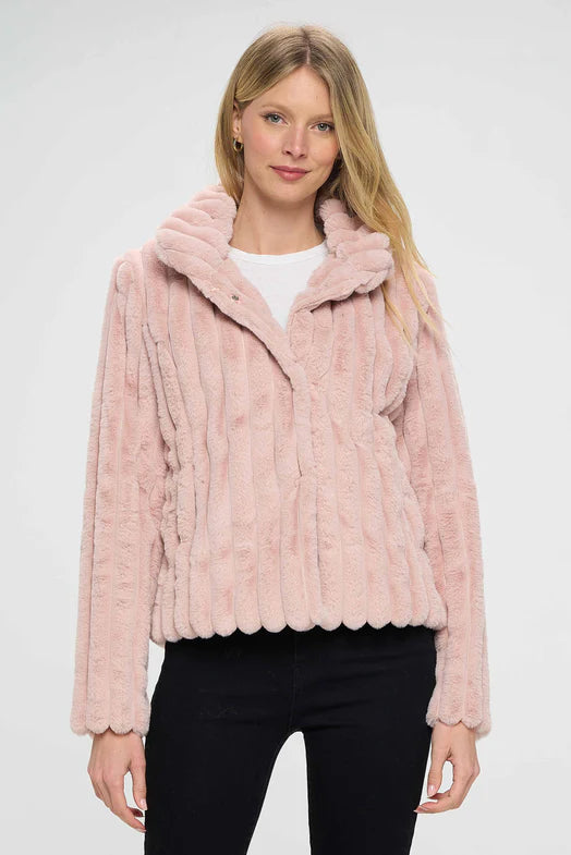 Stylish Pink Cozy Coat
