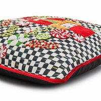 Courtly Check Nutcracker Throw Pillow